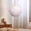 Weißer Feder-Schirm Feder-Pendelleuchte E27-Fassung LED-Beleuchtung Flauschige Pendelleuchte Weicher Nordischer Stil Hängelampe