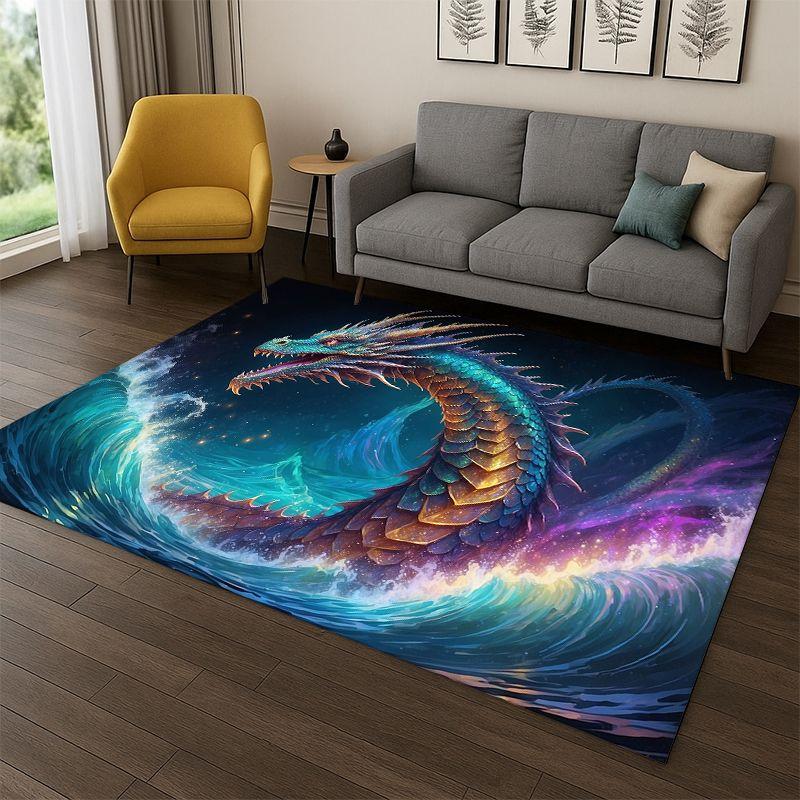 

Tappeto Cinese con Drago Sognante Loong, per Camera da Letto, Soggiorno, Divano, Sala Giochi, Zerbino, Decorazione Casa 40x60cm