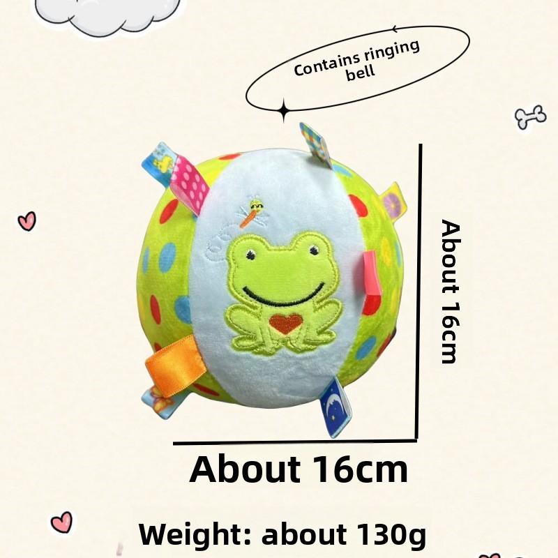 

Monkey Frog Puppy Pattern Plush Cloth Ball Dog Pet Toy With Built Bell In Frog
