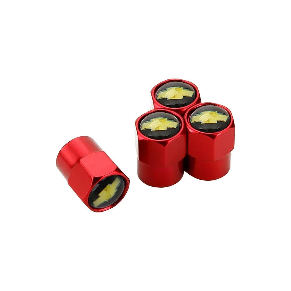 4PCS Alloy for Chevrolet Car Emblem Tire Valve Caps Sail Silverado Cruze Captiva Malibu Orlando Aveo Lacetti Wheel Stem Covers  KA9