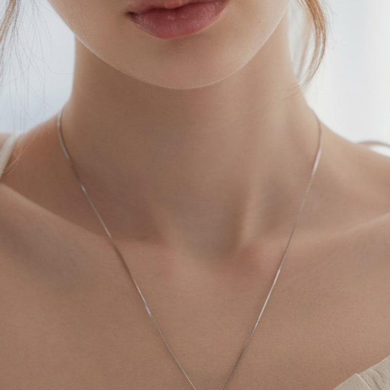 TATIANA (925 Silver) Shiny BL Ring Necklace NZ2470