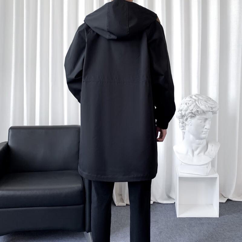 ROMON Men's Mid-Length Lightweight Trench Coat