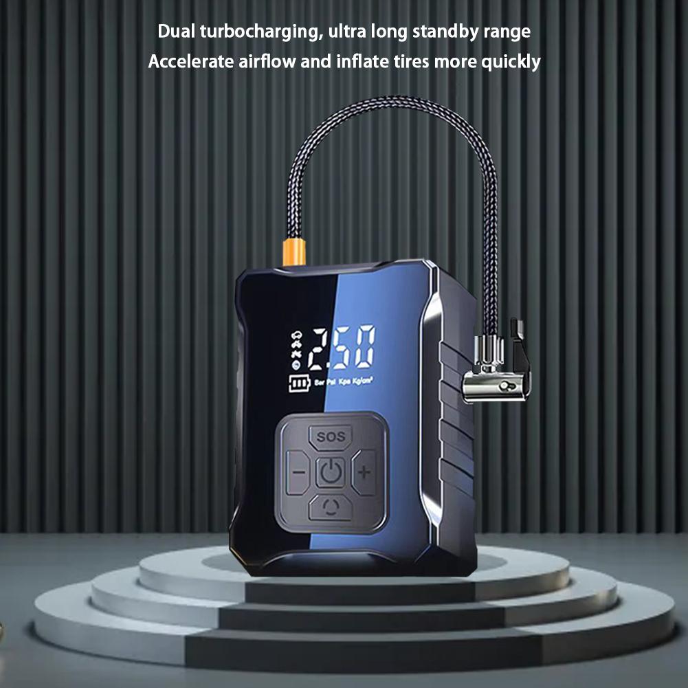 Mini Car Air Pump LCD Display Car Air Compressor Precise Inflation Portable Tire Inflator for Motorcycle Bicycle Auto Tyre Balls
