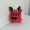 45cm Hazbin Hotel Katze Alastor Cosplay Plüschpuppe Cartoon weich Langes Kissen Stofftier Schreibtischdekoration Halloween Geschenke