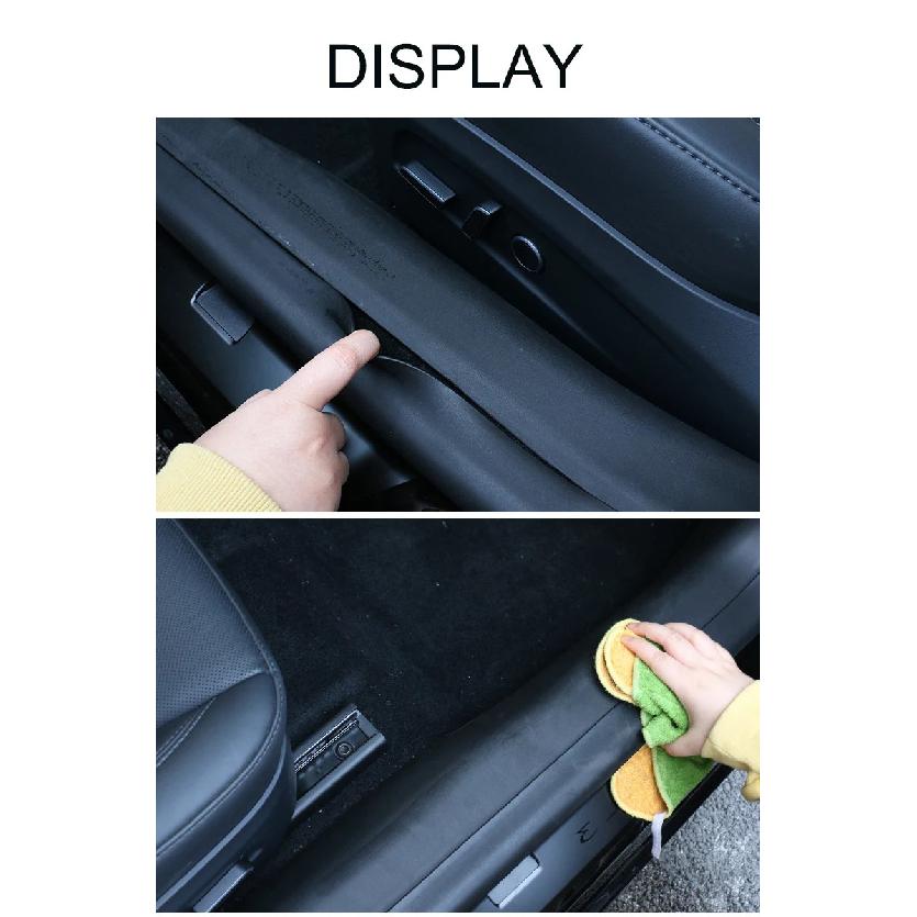 For Tesla Model 3 Highland Front Rear Door Sill Strip Guards Protective Mats Rear Underseat Cushion TPE Anti-dirty Pads