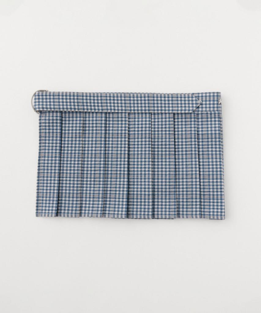 Selliteiljeu Check Layered Pocket Belt Skirt_Blue