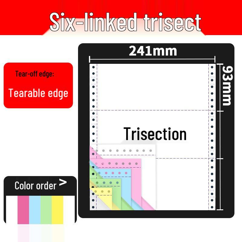 Triplicate Dot Matrix Printer Paper: 2-part, 4-part, and 5-part Delivery Notes