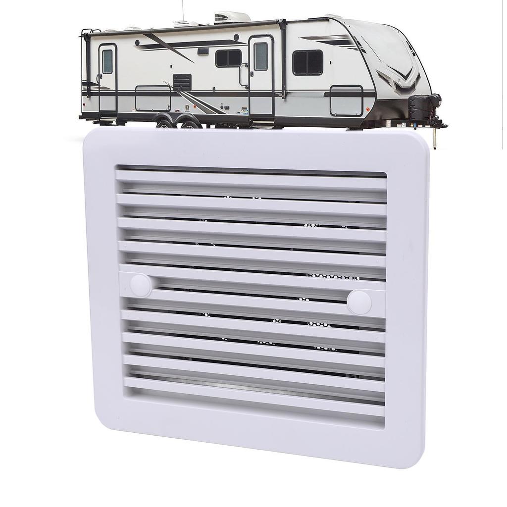 RV Side Vent Fan 12V One Way Silent Wind Air Ventilation Exhaust Fan for Motorhome Trailer Boat Camping Yachts 8.07x7.28in