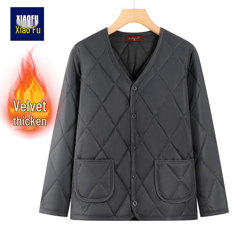 

Men s Mid-aged Quilted Thickened Winter Padded Jacket 2XL