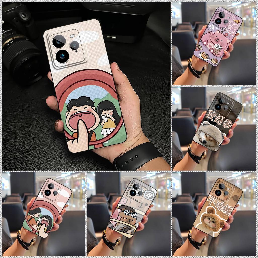 Cartoon Silicone Phone Case For Realme GT7 Pro TPU Shockproof Couple Phone Pouch Anti-dust Full Wrap Soft Case Graffiti