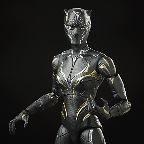 Hasbro Marvel Legends Series Black Panther: Wakanda Forever Black Panther 6-inch (15 cm) MCU Action Figure with 2 Accessories (F6755) Authentic