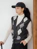 NITINA Cashmere Blending Argyle Vest Ch