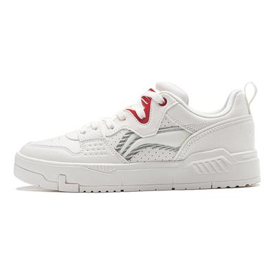 Li Ning Common 80s Comfortable Versatile Lightweight Durable Skate Shoes Men Sneakers White AGCU007-1