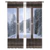 Window Snow Forest Modern Tulle Curtains For Living Room Bedroom Home Kitchen Window Sheer Curtains
