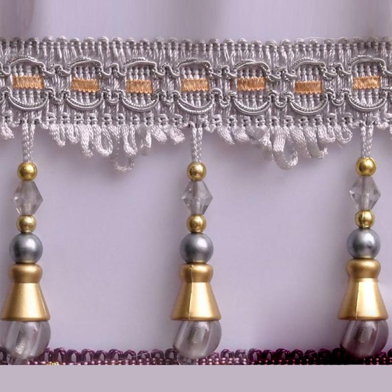 11Meter Curtain Crystal Beaded Tassel Fringe Lace Trim Curtain Accessories Curtain Trim Decoration Sewing DIY Upholstery