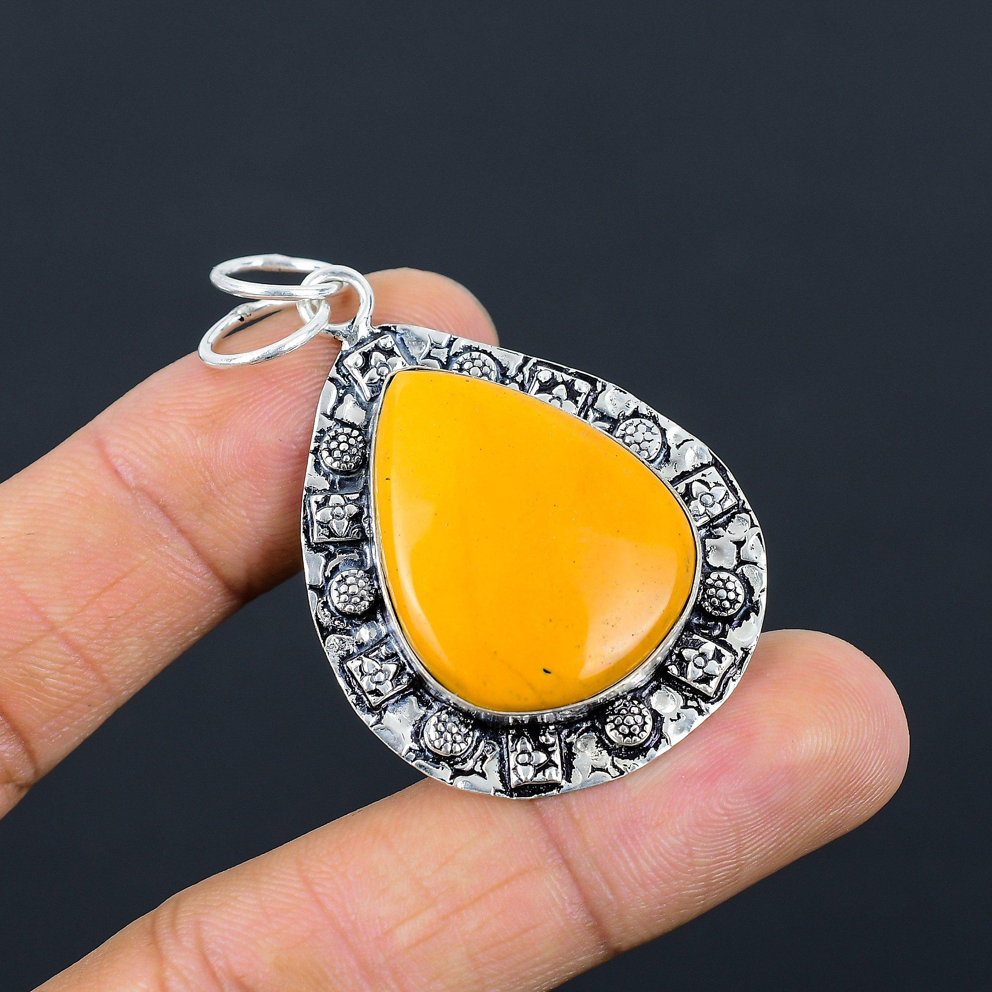 

Daughters Day Deal Pear Natural Mookaite Sister Bezel Pendant Sterling Silver