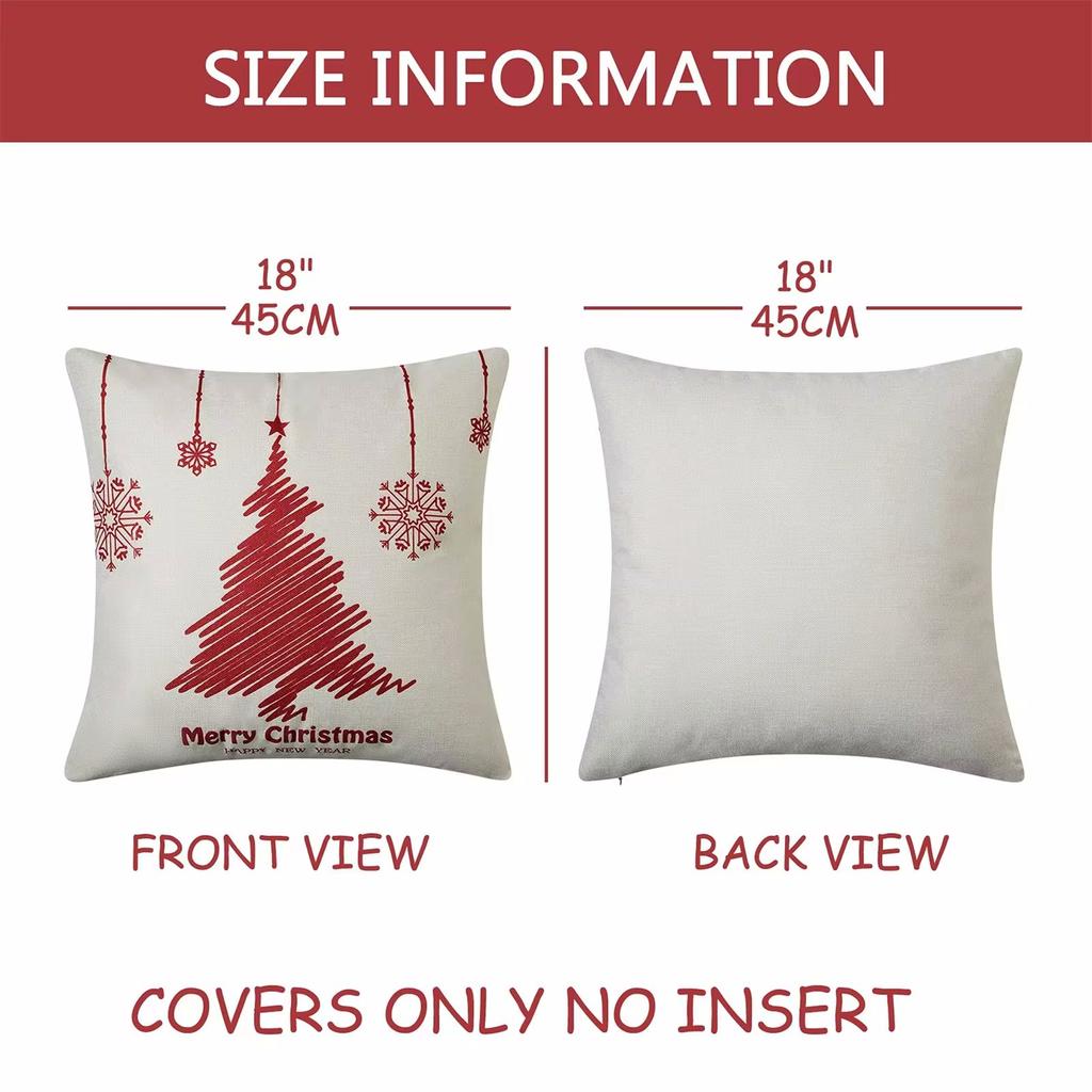 2025 Christmas Pillow Covers Christmas Decorations Throw Pillow Covers Set Of 4 Throw Pillow Cases With Holiday Decor Sofa