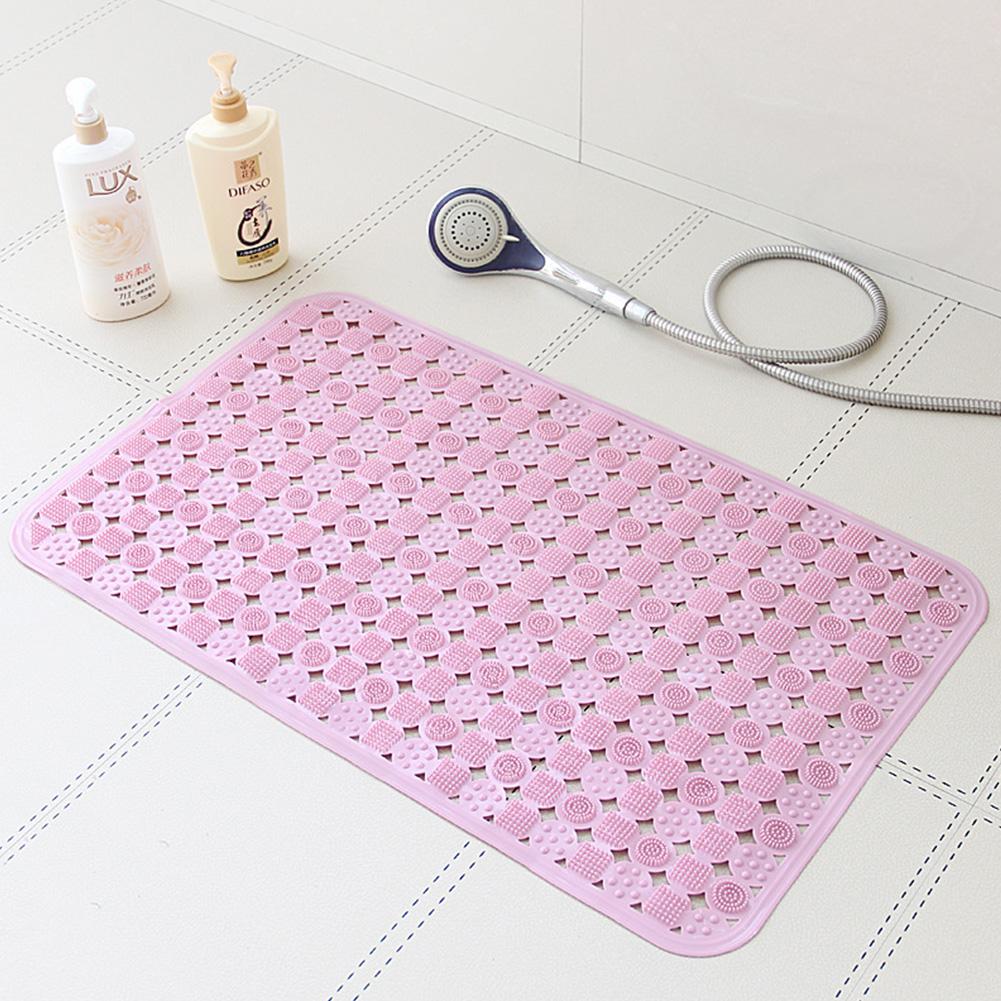 

Strong Suction Bathroom Mat Anti Slip Bath Shower Mat Massage Particles Foot Pad Pink 71  35cm#1
