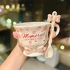 Girls' High looking Bow Ceramic Mug Girl's Heart Home Breakfast Milk Cup Goblet Souvenir