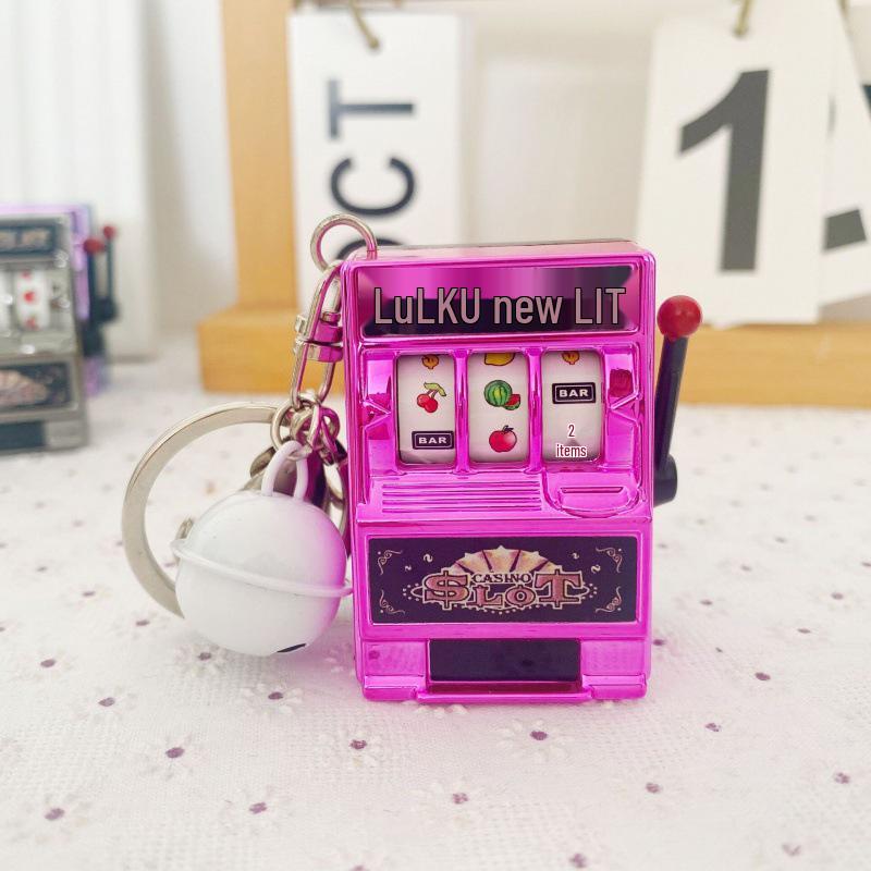 Mini Fruit Slot Machine Keychain: Fun Mixed Bag Pendant for All