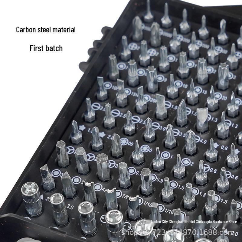 115-in-1 Carbon Steel Screwdriver Set with Magnetic Sockets & Specialty Bits for Phone, Electronics, Glasses, & Appliance Repair