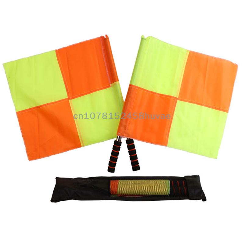 {MAX-66} 2 Pcs/set World Soccer Referee Flag Fair Play Sports Match Football Linesman Europe Flags Referee Equipment