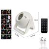 Christmas LED Projector Light with 16 Cartoon Patterns USB 360° Rotating Snowman Light for Holiday Home Garden Party Decoration