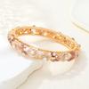 Vintage Hollow Out Flower Bracelet Traditional Women's Wrist Jewelry Filigree Enamel Bangle  Party
