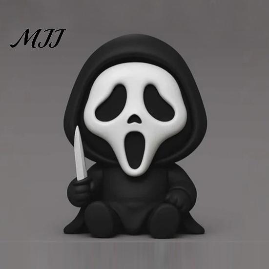 3D Printed Creepy Decor Mini Screaming Skeleton Figurine, Collectible Halloween Party Supplies Ornament, Statue for Desktop Shelf Compact Sculpture