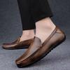 Man Boat Shoes Genuine Leather Mens Driving Loafers Stylish Summer Men Casual Shoes Comfy Moccasins Breathable Slip on Flats