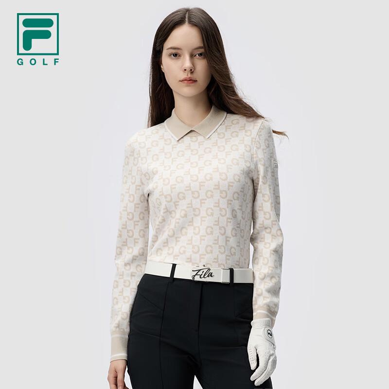 FILA Women s Golf Full Print Lapel Sweater L