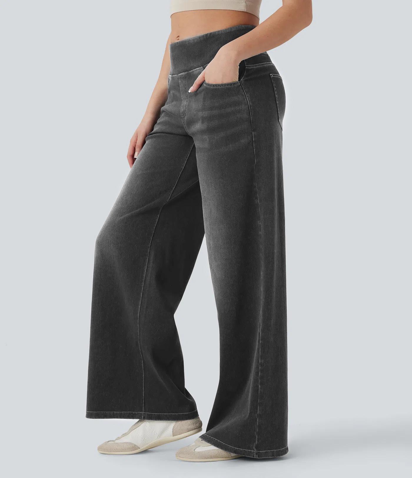 

2025 Summer Women s High-Waisted Slimming Wide-Leg Jeans: Casual, Versatile, and Fashionable M