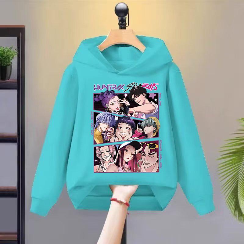 2025 New Kpop Witch Hunt Children's Hoodie Girls' Spring and Autumn Hooded Sportswear Fashion Versatile Top