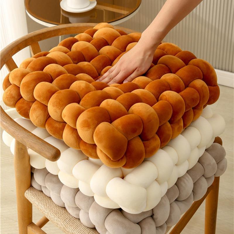 Woven Square Cushion Pillow Plush Home Accent Pillow Sofa Cushion Decorative Window Seat Cushion