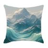 Comfortable Cyan Mountain Series Cushion for Car, Home, Bedroom, and Bedside