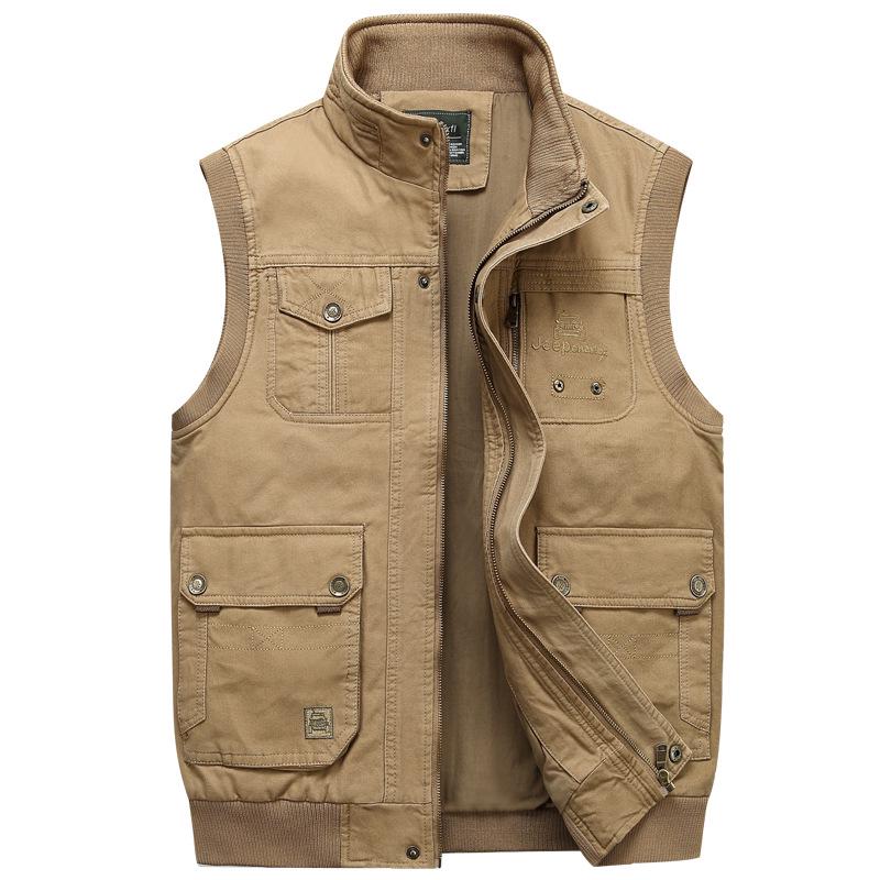 Gidenpu Men's Multi-Pocket Outdoor Vest – Sleeveless Jacket for Photography, Fishing, and Casual Wear. Suitable for Spring, Summer, and Autumn.