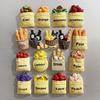 3D Simulated Food Refrigerator Magnet Resin Fruit Bread Fridge Magnet Home Kitchen Office Whiteboard Locker Magnetic Decoration