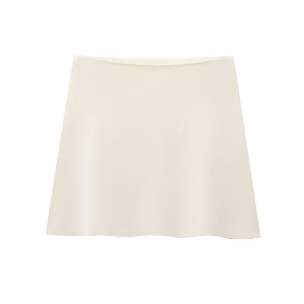 

Весенний женский вязаный кардиган на пуговицах с цветочным принтом и мини-юбка, комплект 2025 Large грязно-белый