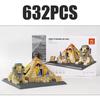 623PCS Cairo City Model Building Blocks Set - Creative Street View Egypt Giza Pyramid  Educational Puzzle Toy Gift