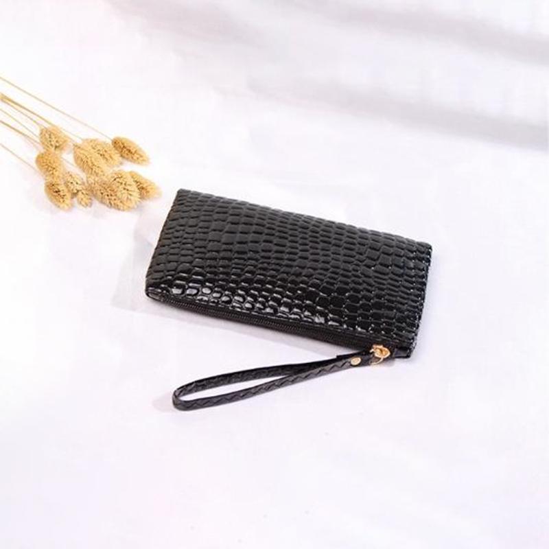 Fashion Solid Color Pu Leather Clutch Bag Korean Mobile Phone Bag Coin Purse