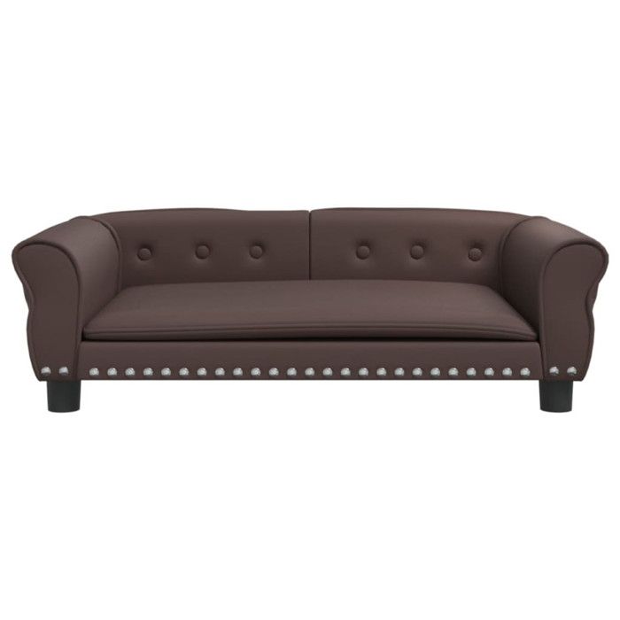 VidaXL Lit pour Chien, Canapé pour Animaux de Compagnie avec Cadre en Bois, Panier pour Chiots Maison Intérieur, Marron 171819