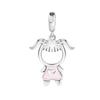 Cute Little Boy Little Girl Charm Beads Dangle Original Fit Copper Bracelet Necklace Beads For Diy Jewelry Women Gift