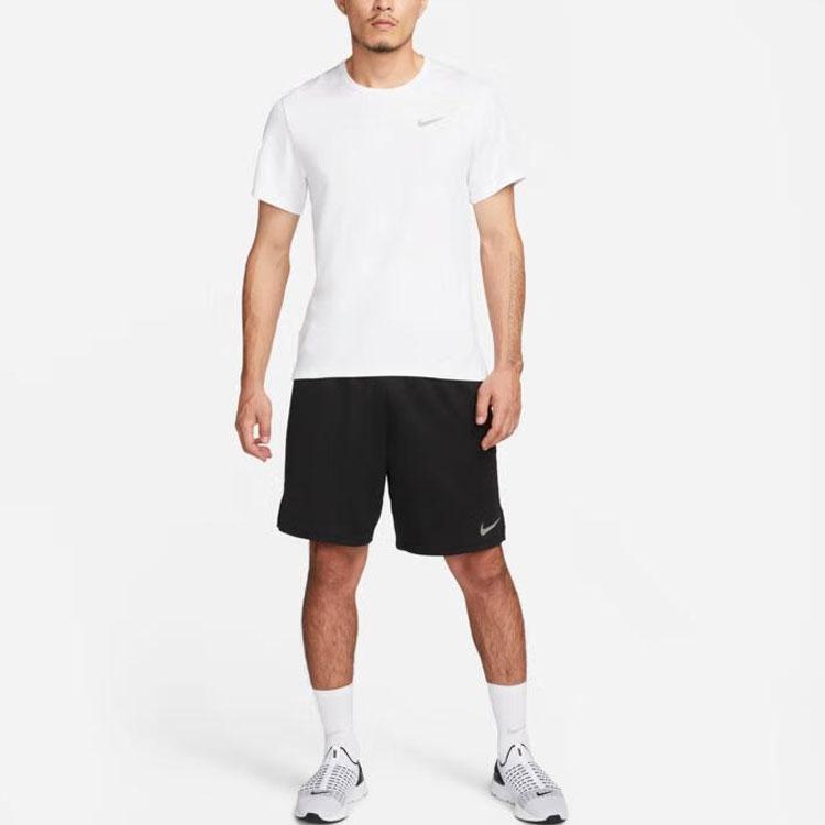 Nike Dri-Fit Miler Short Sleeve T-Shirt Men Tops White DV9316-100