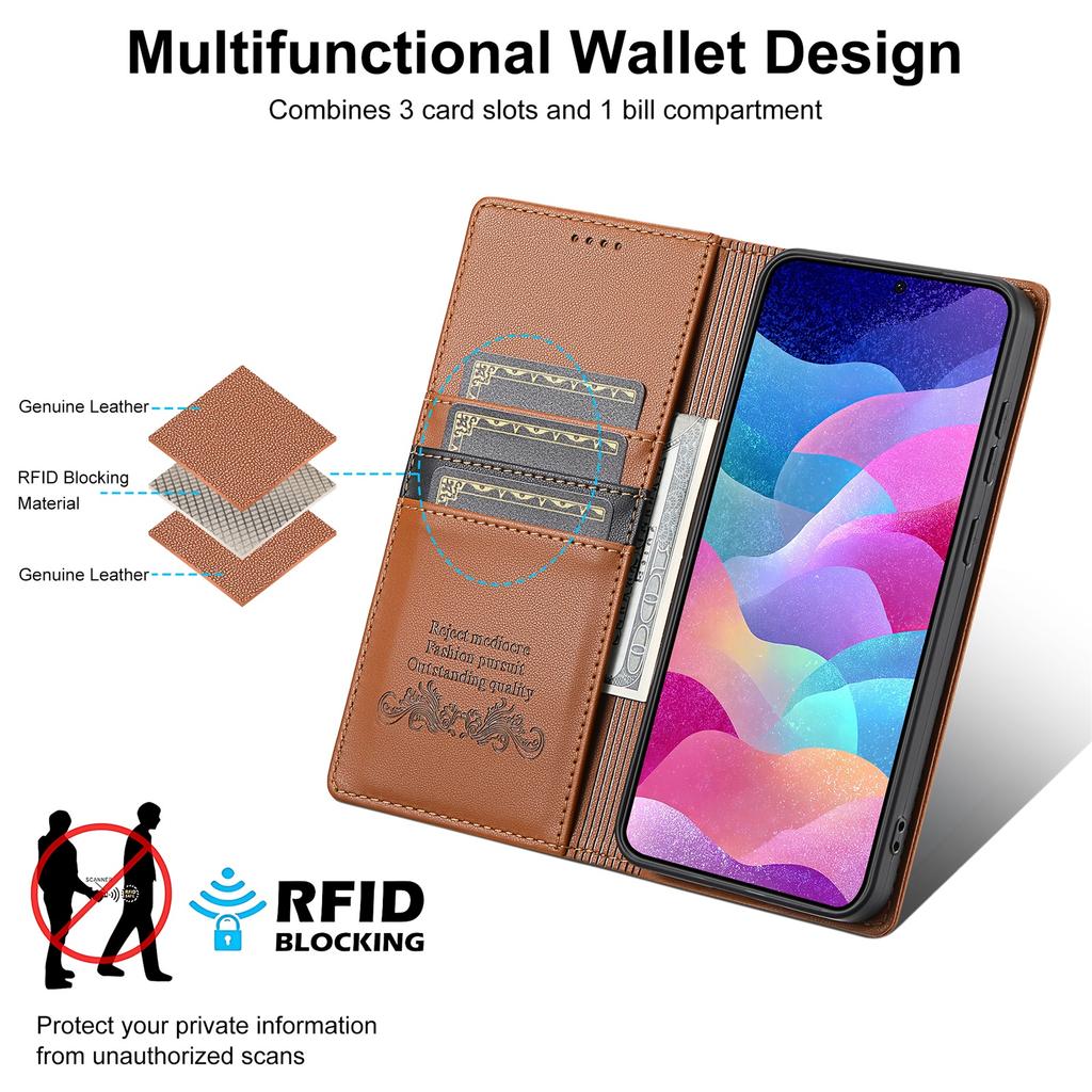 Magnetic Leather Wallet Card Flip Case For Samsung Galaxy A56 A36 A26 A16 A17 A06 A55 A35 A25 A54 A34 A15 5G A14 A07 A06 A71 A53