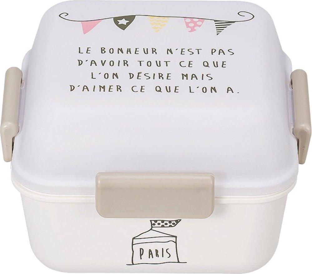 Masakazu Lunch PARIS Square MC Lunch Frost "Two-Tier Box" Garland, White, 44-78851-6