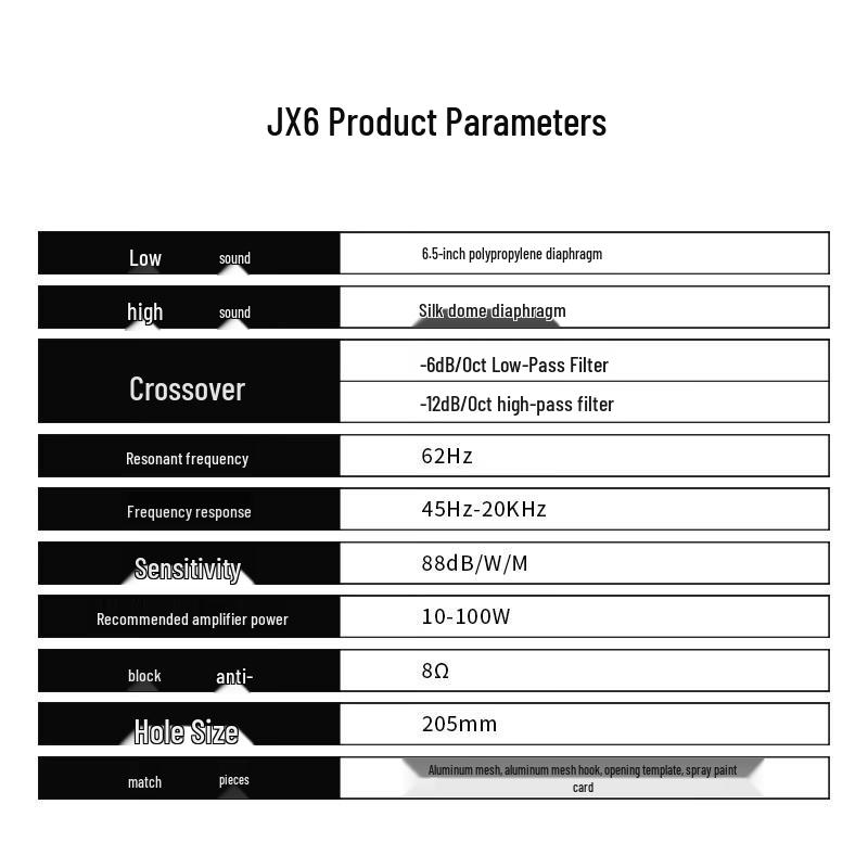 HiVi JX6*2+Sub10G Embedded Ceiling Speaker Home Theater System (CN Version)