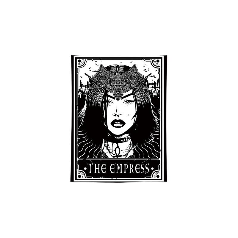 Black White Tarot Card Tapestry Wall Hanging Home Decor for Room Dorm Aesthetic Print Wall Art