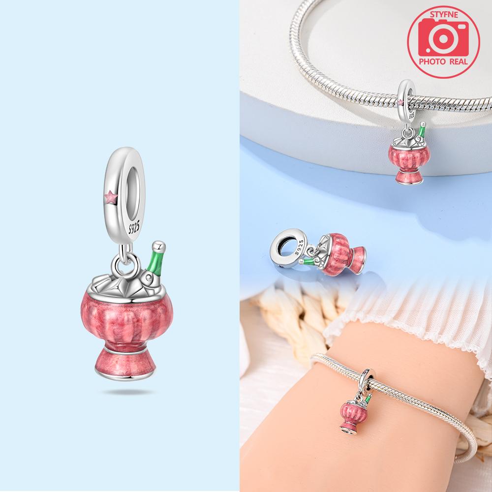 Tall Wine Glass Pendant Copper Colors For Charms Copper Colors Original Bracelet For Jewelry