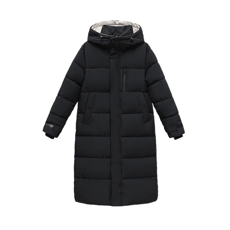 

Хлопковая куртка Свободное длинное хлопковое зимнее пальто XXL чёрный