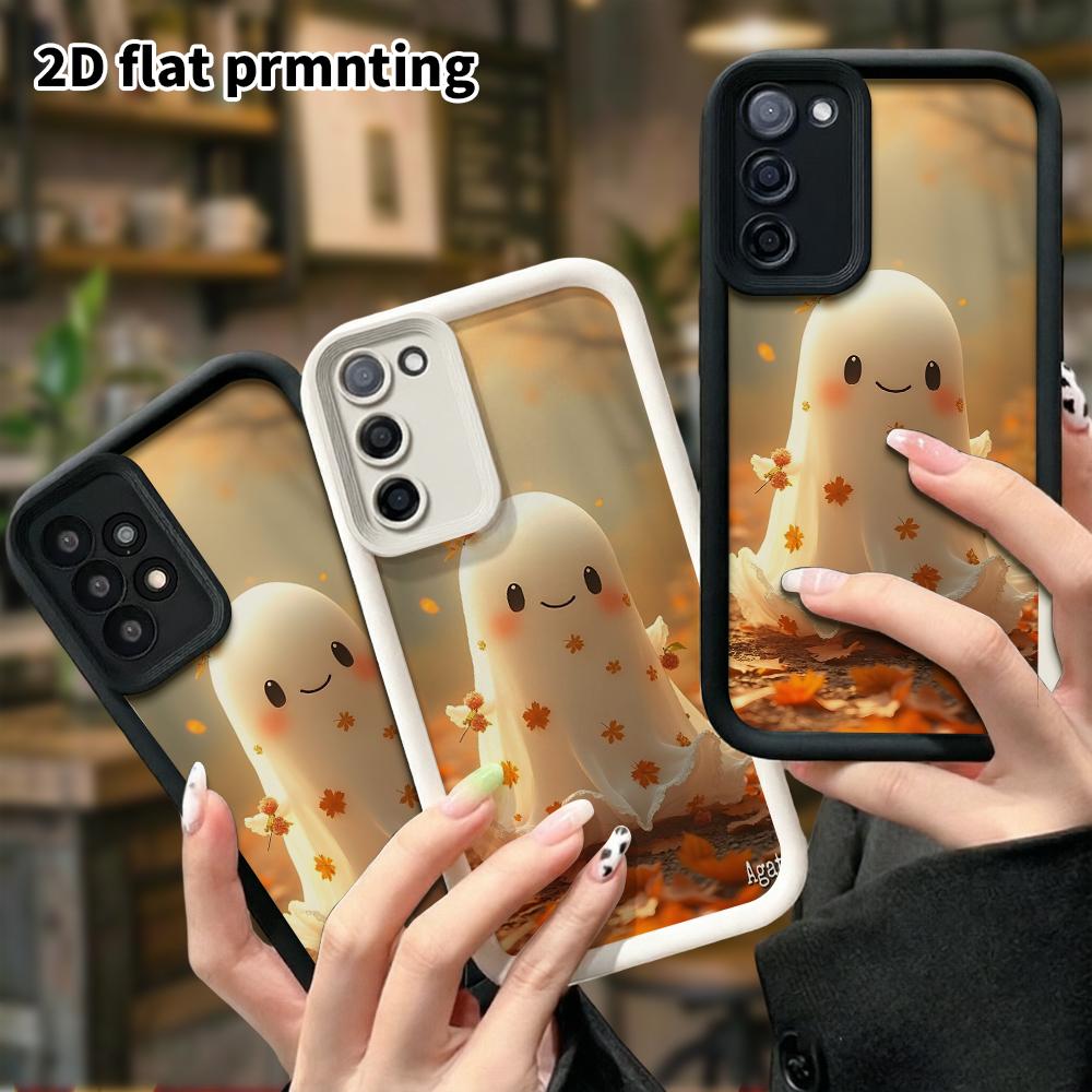 Phone Case: 2D Flat Samsung Galaxy A34 A35 M05 M06 S20 S22 S21 FE Plus 5G Layered Protective Case, Lace Trim, Christmas and Halloween Gift